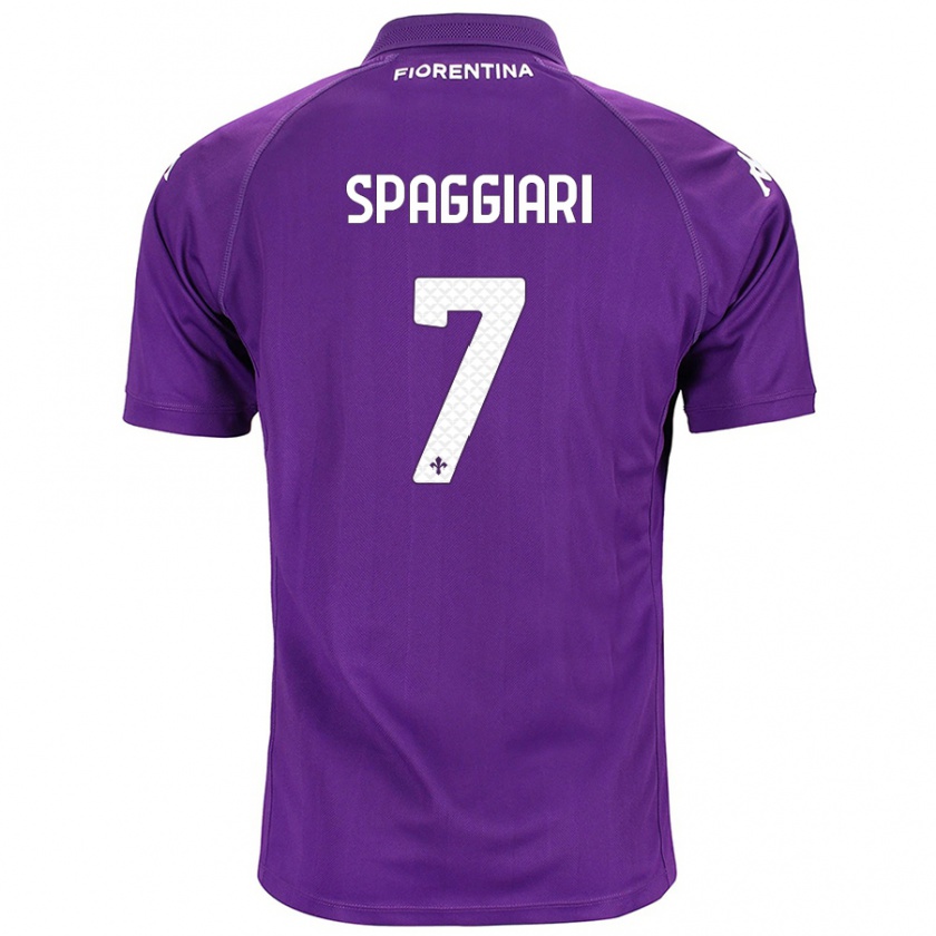 Kandiny Gyermek Riccardo Spaggiari #7 Lila Hazai Jersey 2024/25 Mez Póló Ing