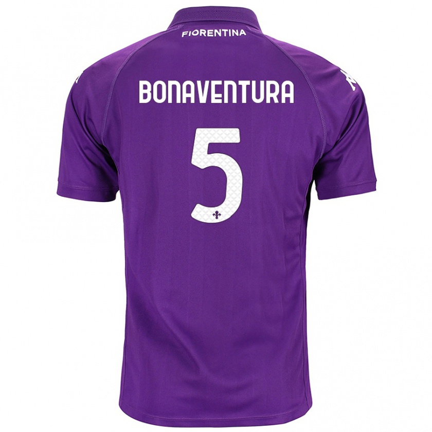 Kandiny Gyermek Giacomo Bonaventura #5 Lila Hazai Jersey 2024/25 Mez Póló Ing