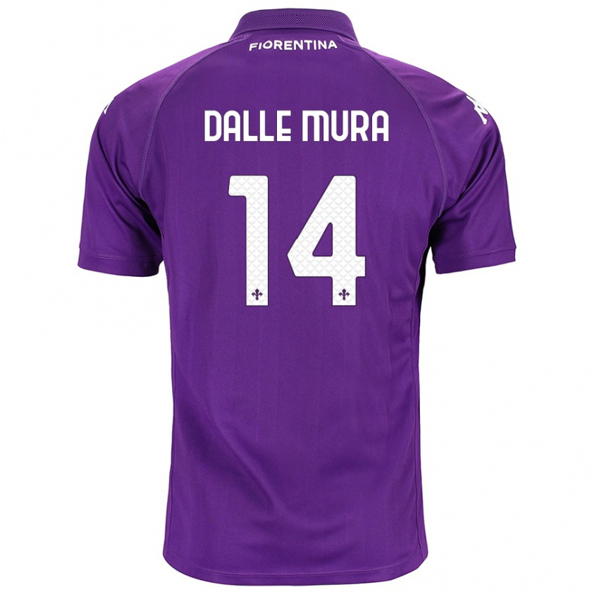 Kandiny Gyermek Christian Dalle Mura #14 Lila Hazai Jersey 2024/25 Mez Póló Ing