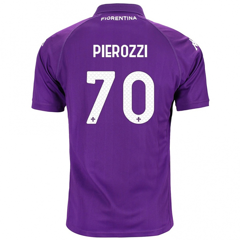 Kandiny Gyermek Niccolò Pierozzi #70 Lila Hazai Jersey 2024/25 Mez Póló Ing