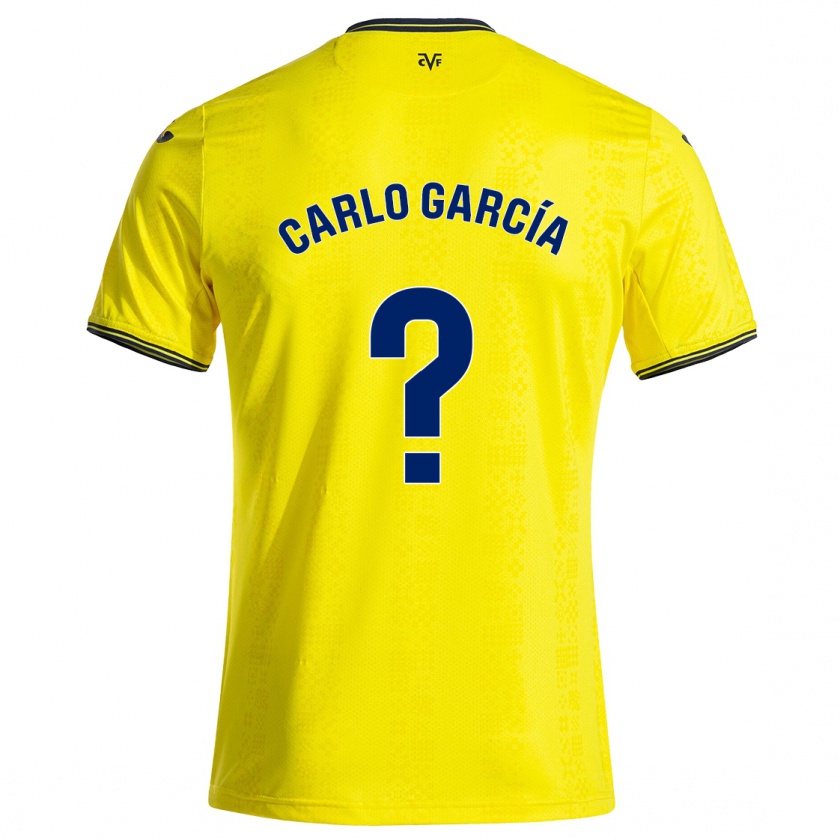 Kandiny Gyermek Carlo García #0 Sárga Fekete Hazai Jersey 2024/25 Mez Póló Ing