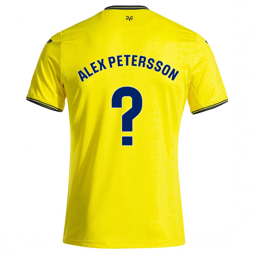 Kandiny Gyermek Max Alex Petersson #0 Sárga Fekete Hazai Jersey 2024/25 Mez Póló Ing