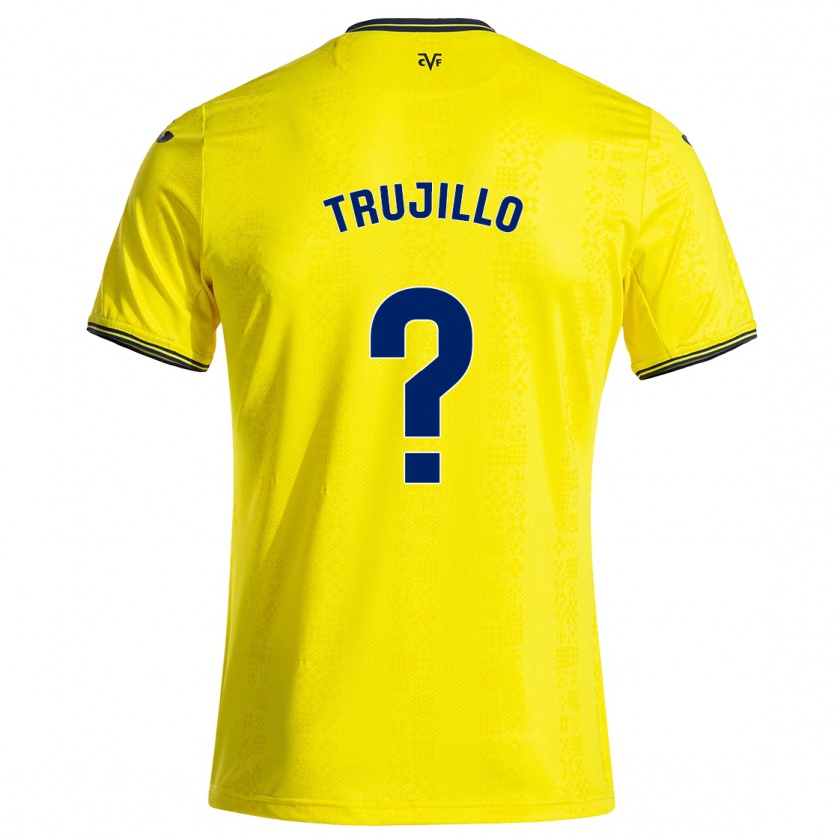 Kandiny Gyermek Jairo Trujillo #0 Sárga Fekete Hazai Jersey 2024/25 Mez Póló Ing