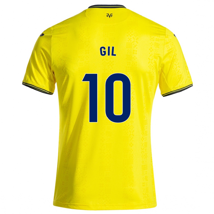 Kandiny Gyermek Markel Gil #10 Sárga Fekete Hazai Jersey 2024/25 Mez Póló Ing