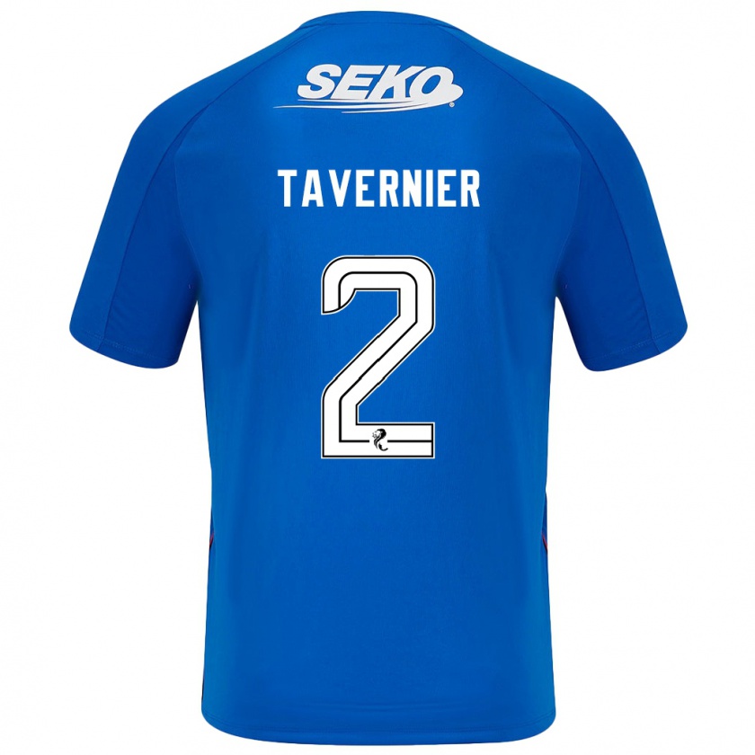 Kandiny Gyermek James Tavernier #2 Sötétkék Hazai Jersey 2024/25 Mez Póló Ing