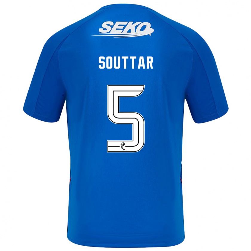 Kandiny Gyermek John Souttar #5 Sötétkék Hazai Jersey 2024/25 Mez Póló Ing