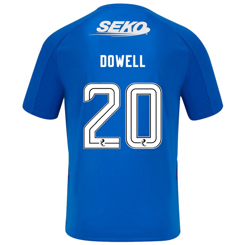 Kandiny Gyermek Kieran Dowell #20 Sötétkék Hazai Jersey 2024/25 Mez Póló Ing