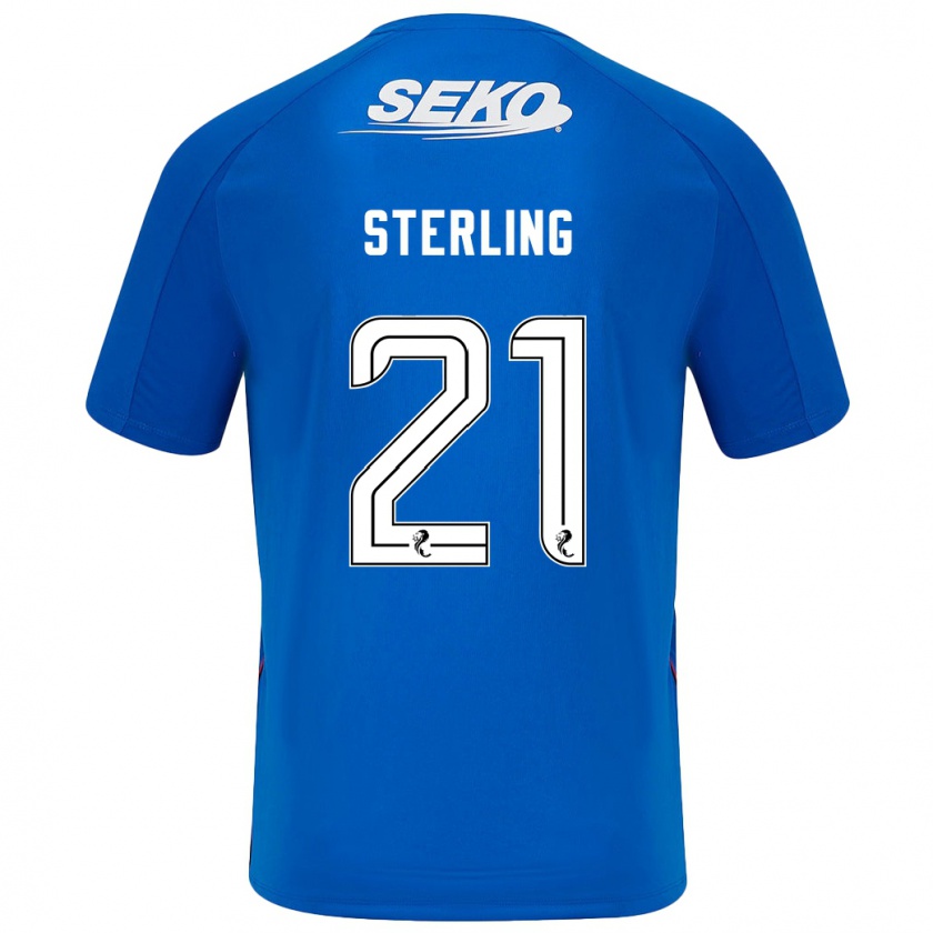 Kandiny Gyermek Dujon Sterling #21 Sötétkék Hazai Jersey 2024/25 Mez Póló Ing