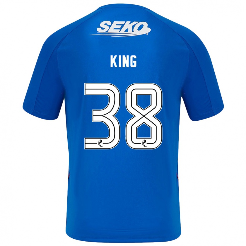 Kandiny Gyermek Leon King #38 Sötétkék Hazai Jersey 2024/25 Mez Póló Ing