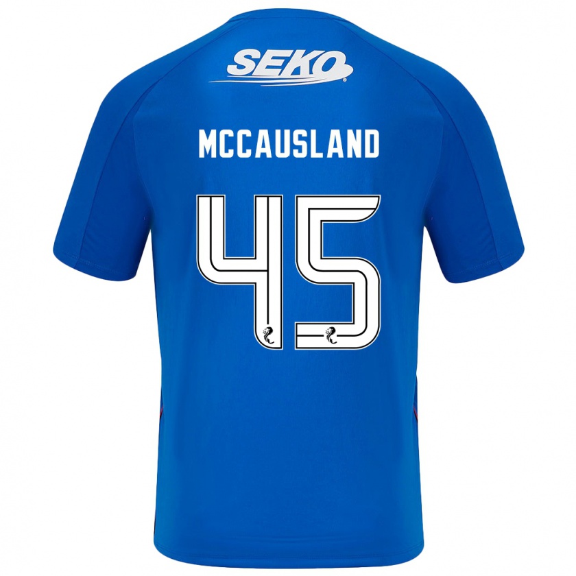 Kandiny Gyermek Ross Mccausland #45 Sötétkék Hazai Jersey 2024/25 Mez Póló Ing