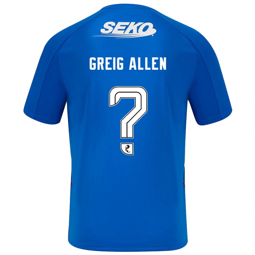 Kandiny Gyermek Greig Allen #0 Sötétkék Hazai Jersey 2024/25 Mez Póló Ing