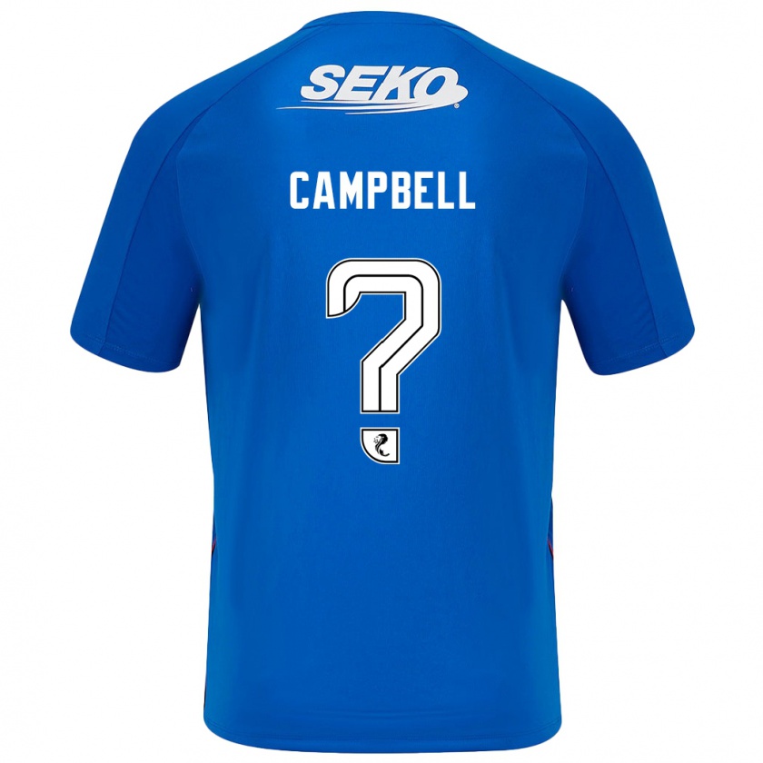 Kandiny Gyermek Connor Campbell #0 Sötétkék Hazai Jersey 2024/25 Mez Póló Ing