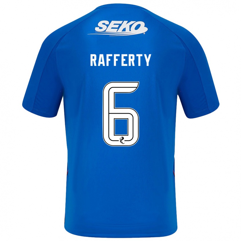 Kandiny Gyermek Laura Rafferty #6 Sötétkék Hazai Jersey 2024/25 Mez Póló Ing