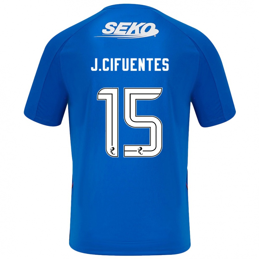 Kandiny Gyermek José Cifuentes #15 Sötétkék Hazai Jersey 2024/25 Mez Póló Ing