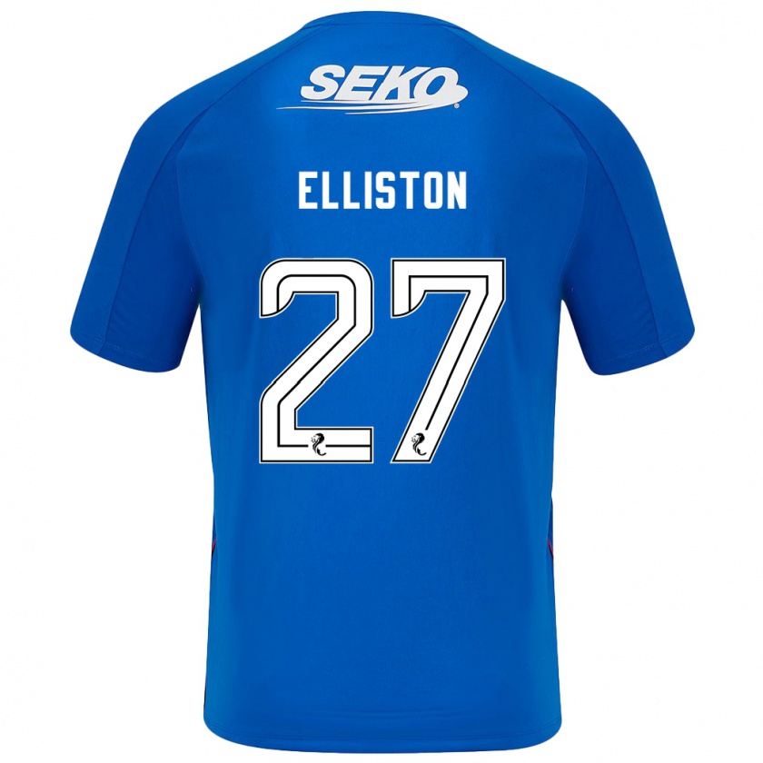 Kandiny Gyermek Maddie Elliston #27 Sötétkék Hazai Jersey 2024/25 Mez Póló Ing