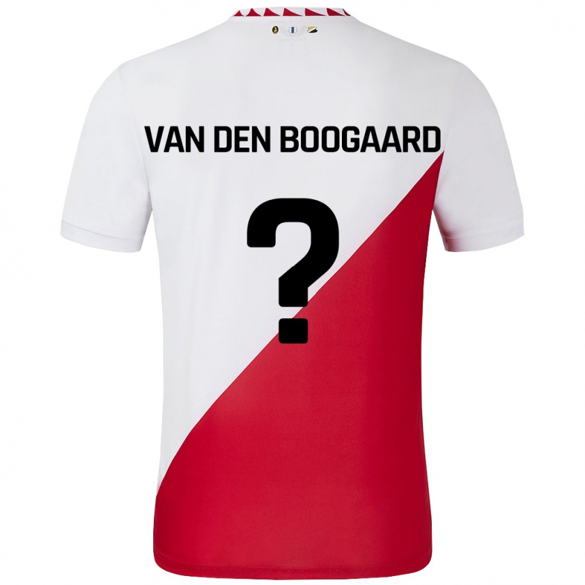 Kandiny Gyermek Brian Van Den Boogaard #0 Fehér Piros Hazai Jersey 2024/25 Mez Póló Ing