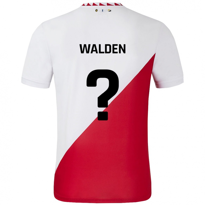 Kandiny Gyermek Jaden Walden #0 Fehér Piros Hazai Jersey 2024/25 Mez Póló Ing