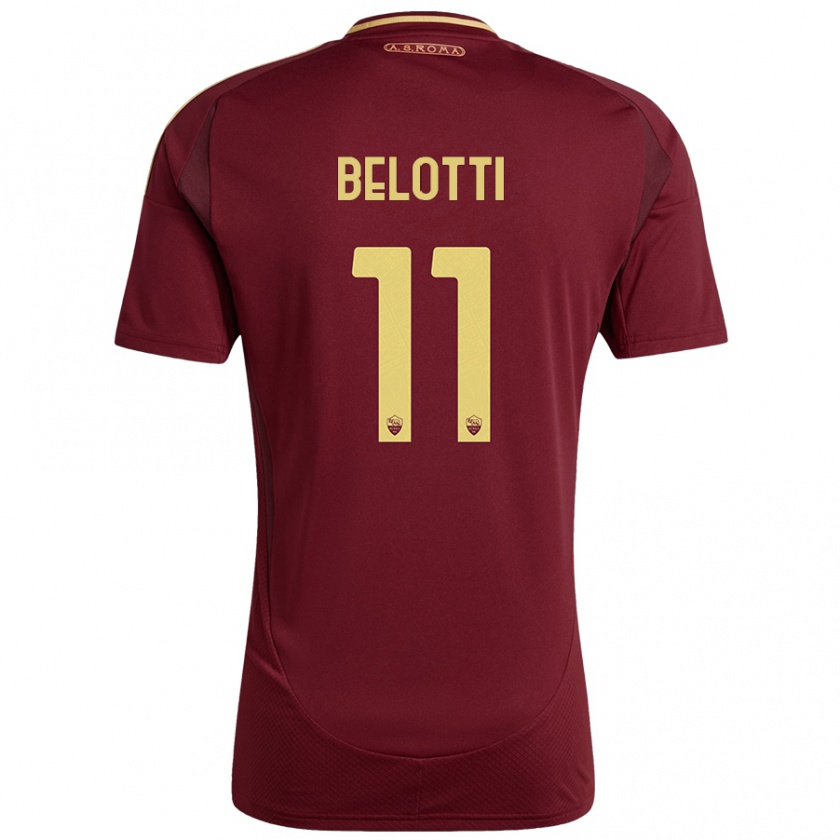 Kandiny Gyermek Andrea Belotti #11 Vörös Barna Arany Hazai Jersey 2024/25 Mez Póló Ing