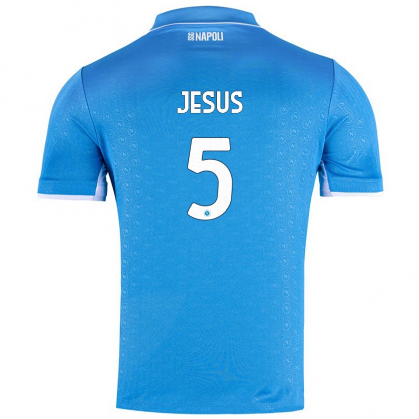 Kandiny Gyermek Juan Jesus #5 Ég Kék Hazai Jersey 2024/25 Mez Póló Ing