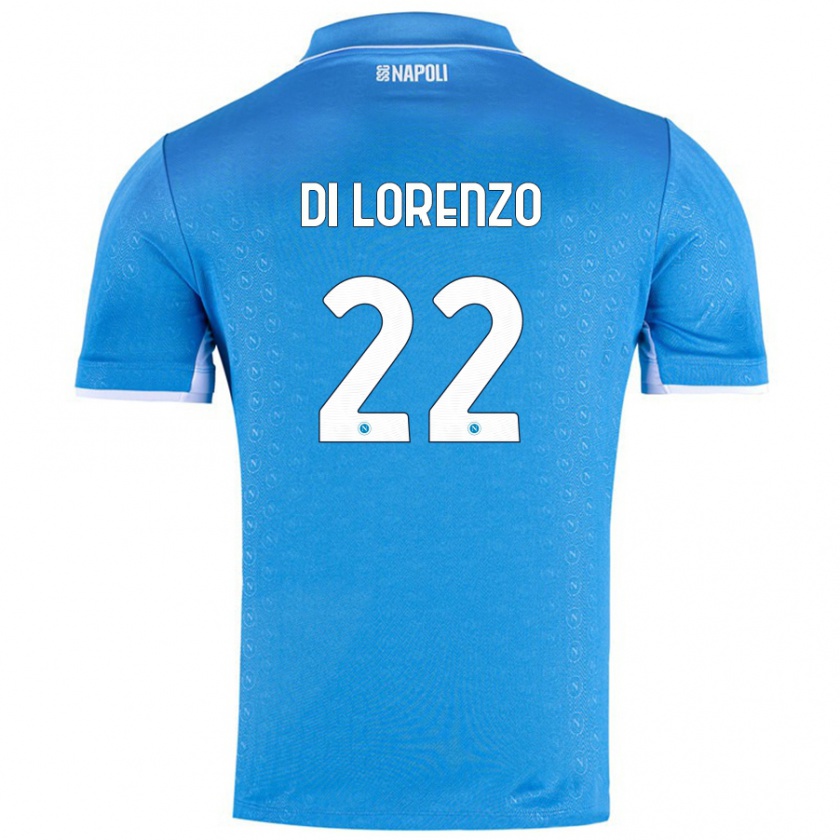 Kandiny Gyermek Giovanni Di Lorenzo #22 Ég Kék Hazai Jersey 2024/25 Mez Póló Ing