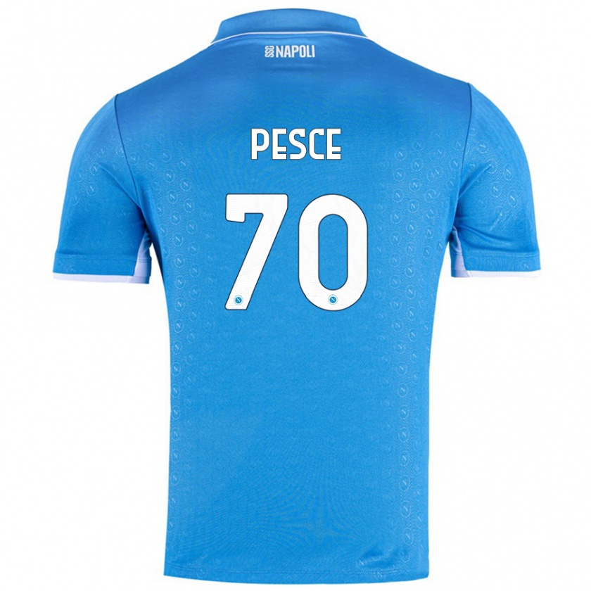 Kandiny Gyermek Antonio Pesce #70 Ég Kék Hazai Jersey 2024/25 Mez Póló Ing