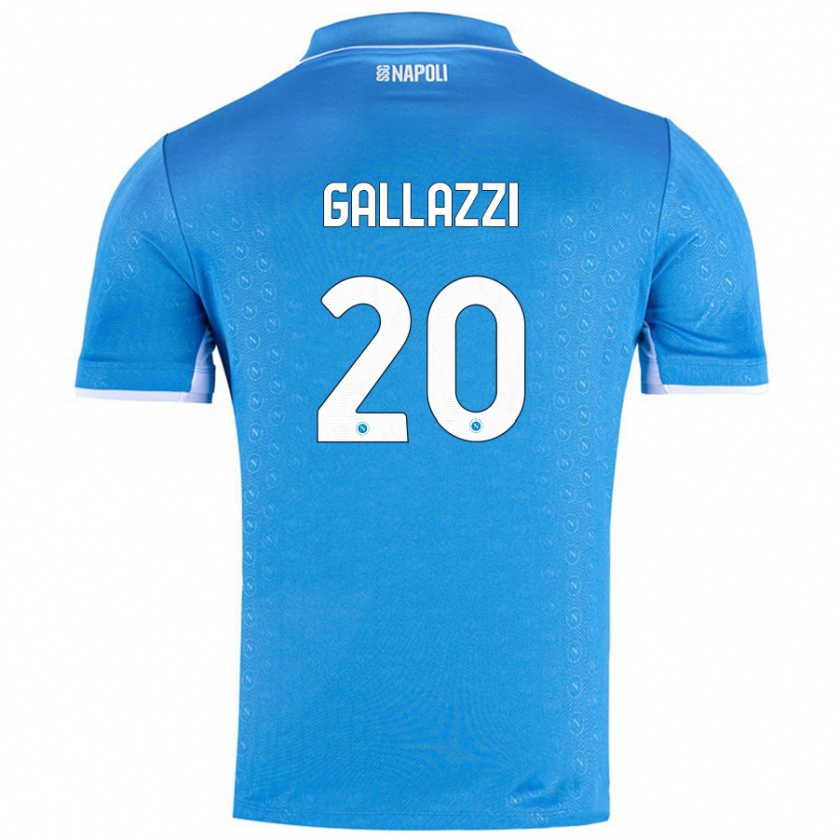 Kandiny Gyermek Valentina Gallazzi #20 Ég Kék Hazai Jersey 2024/25 Mez Póló Ing