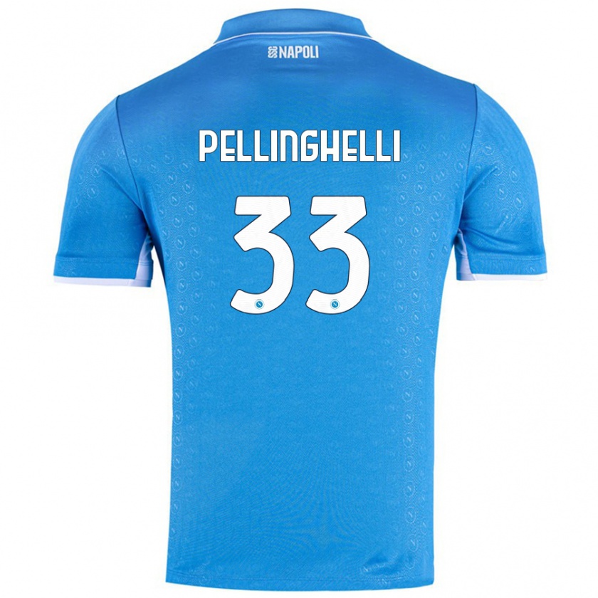 Kandiny Gyermek Alice Pellinghelli #33 Ég Kék Hazai Jersey 2024/25 Mez Póló Ing