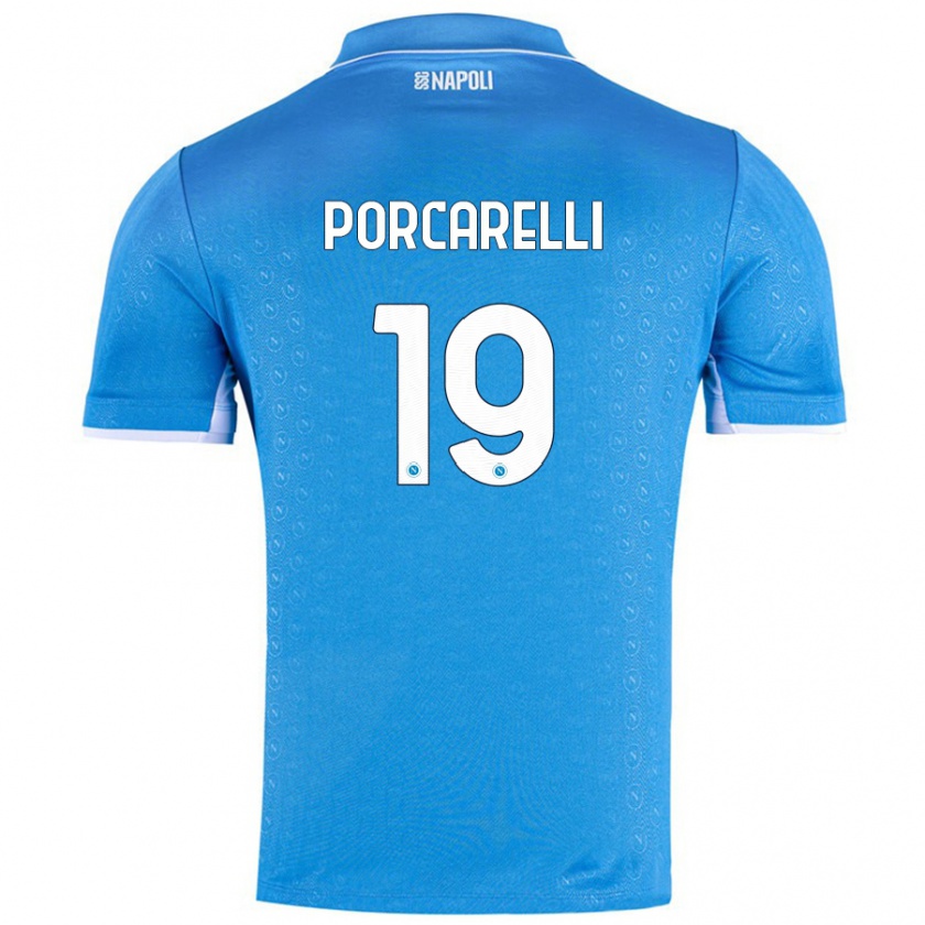 Kandiny Gyermek Maddelena Porcarelli #19 Ég Kék Hazai Jersey 2024/25 Mez Póló Ing