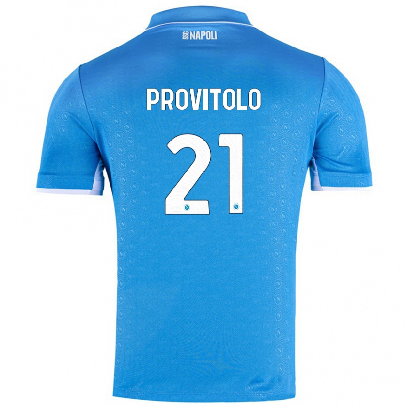 Kandiny Gyermek Vincenzo Provitolo #21 Ég Kék Hazai Jersey 2024/25 Mez Póló Ing