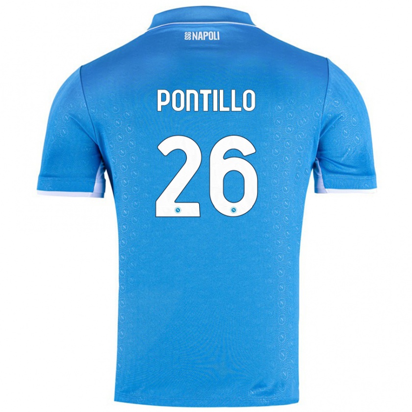 Kandiny Gyermek Pasquale Pontillo #26 Ég Kék Hazai Jersey 2024/25 Mez Póló Ing