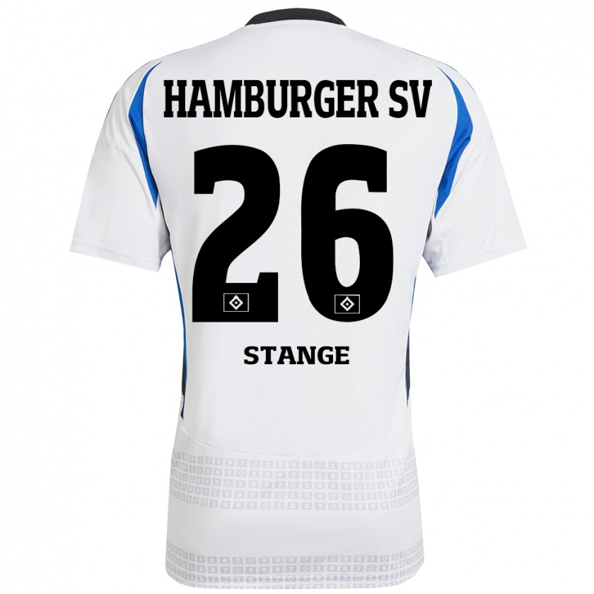 Kandiny Gyermek Otto Stange #26 Fehér Kék Hazai Jersey 2024/25 Mez Póló Ing