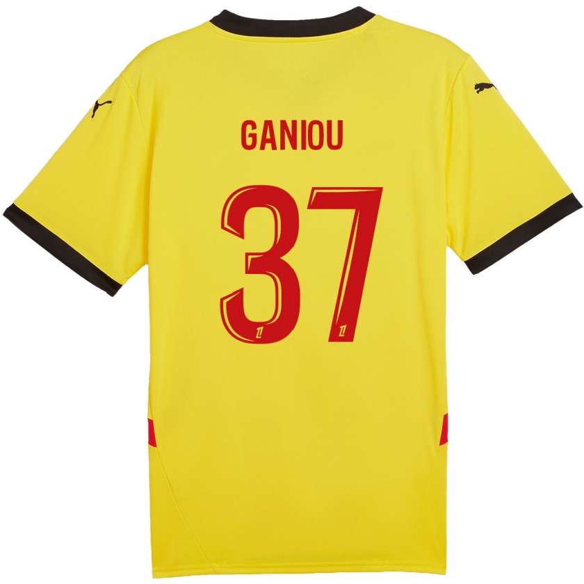 Kandiny Gyermek Ismaëlo Ganiou #37 Sárga Piros Hazai Jersey 2024/25 Mez Póló Ing