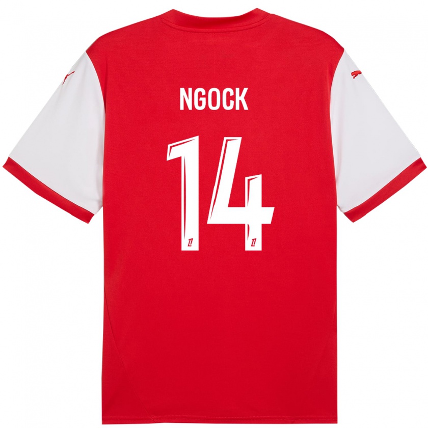 Kandiny Gyermek Monique Ngock #14 Piros Fehér Hazai Jersey 2024/25 Mez Póló Ing