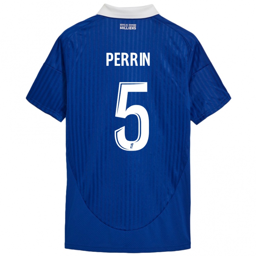 Kandiny Gyermek Lucas Perrin #5 Kék Fehér Hazai Jersey 2024/25 Mez Póló Ing