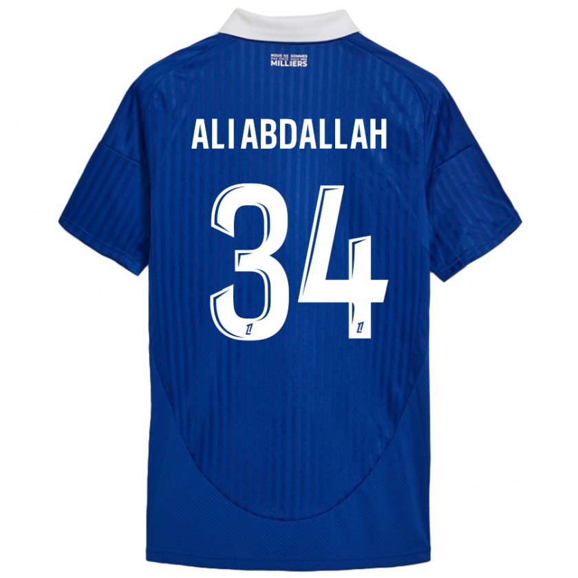 Kandiny Gyermek Aboubacar Ali Abdallah #34 Kék Fehér Hazai Jersey 2024/25 Mez Póló Ing