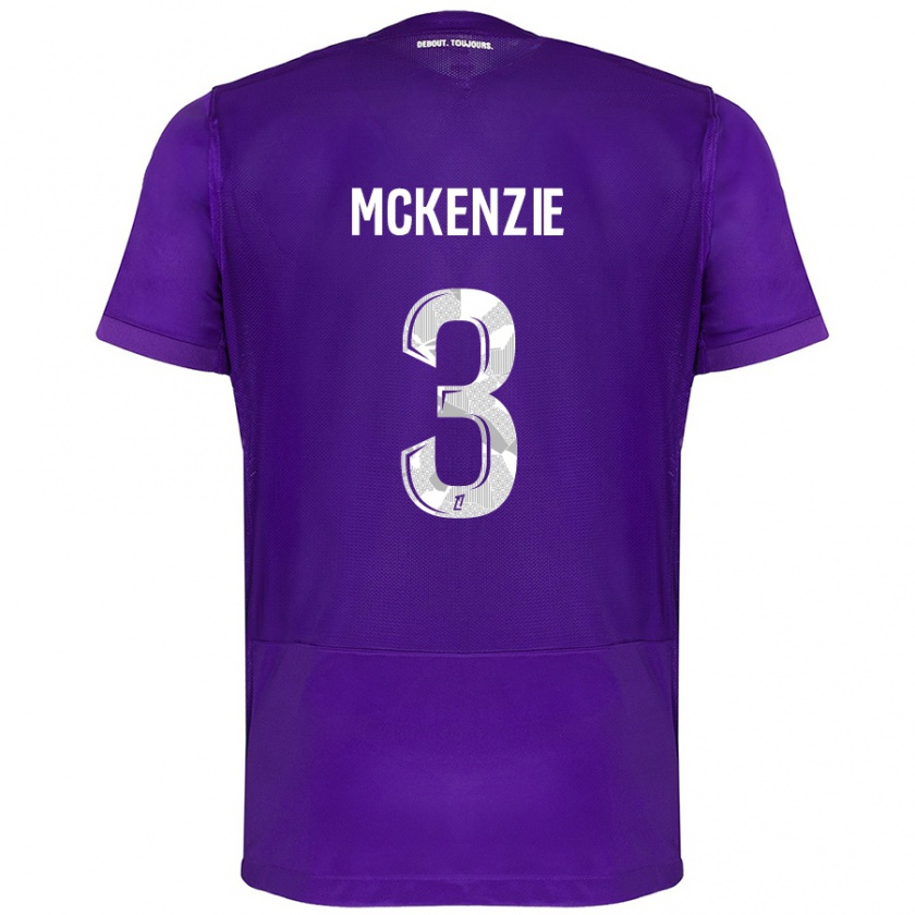 Kandiny Gyermek Mark Mckenzie #3 Lila Fehér Hazai Jersey 2024/25 Mez Póló Ing