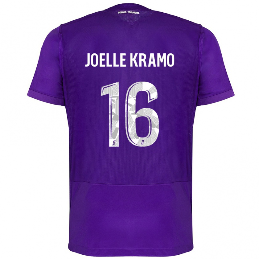 Kandiny Gyermek Marie Joelle Kramo #16 Lila Fehér Hazai Jersey 2024/25 Mez Póló Ing