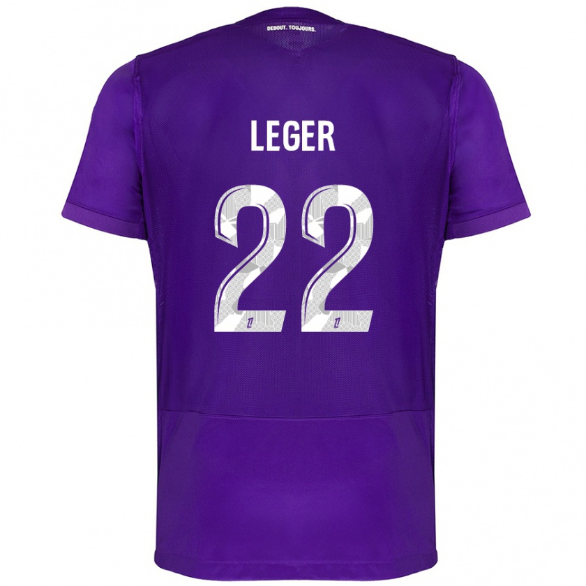 Kandiny Gyermek Christelle Léger #22 Lila Fehér Hazai Jersey 2024/25 Mez Póló Ing