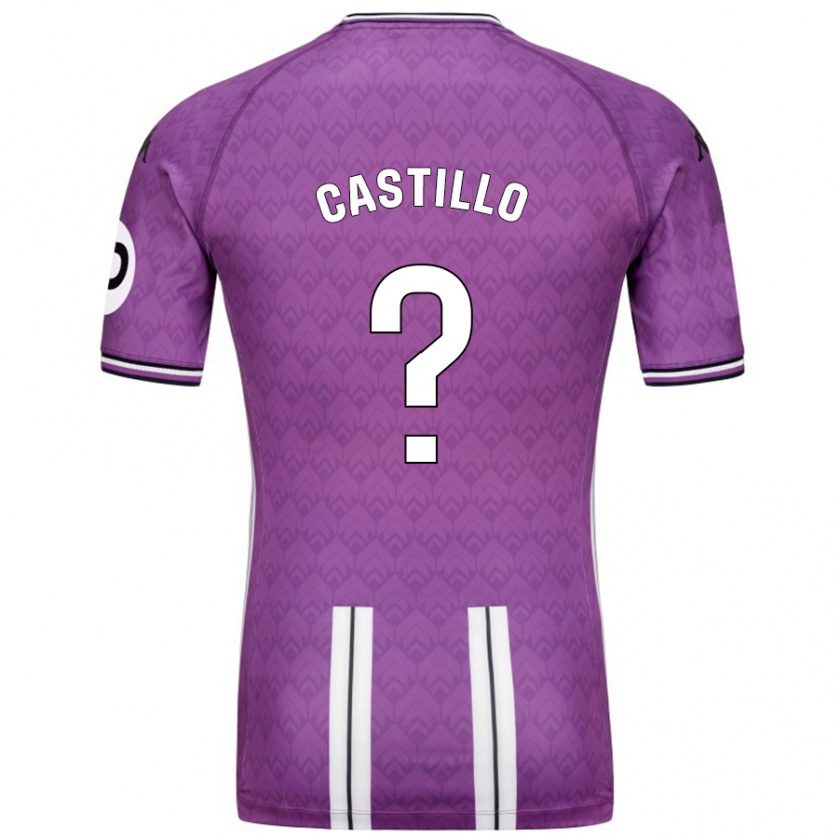 Kandiny Gyermek Gonzalo Castillo #0 Lila Fehér Hazai Jersey 2024/25 Mez Póló Ing