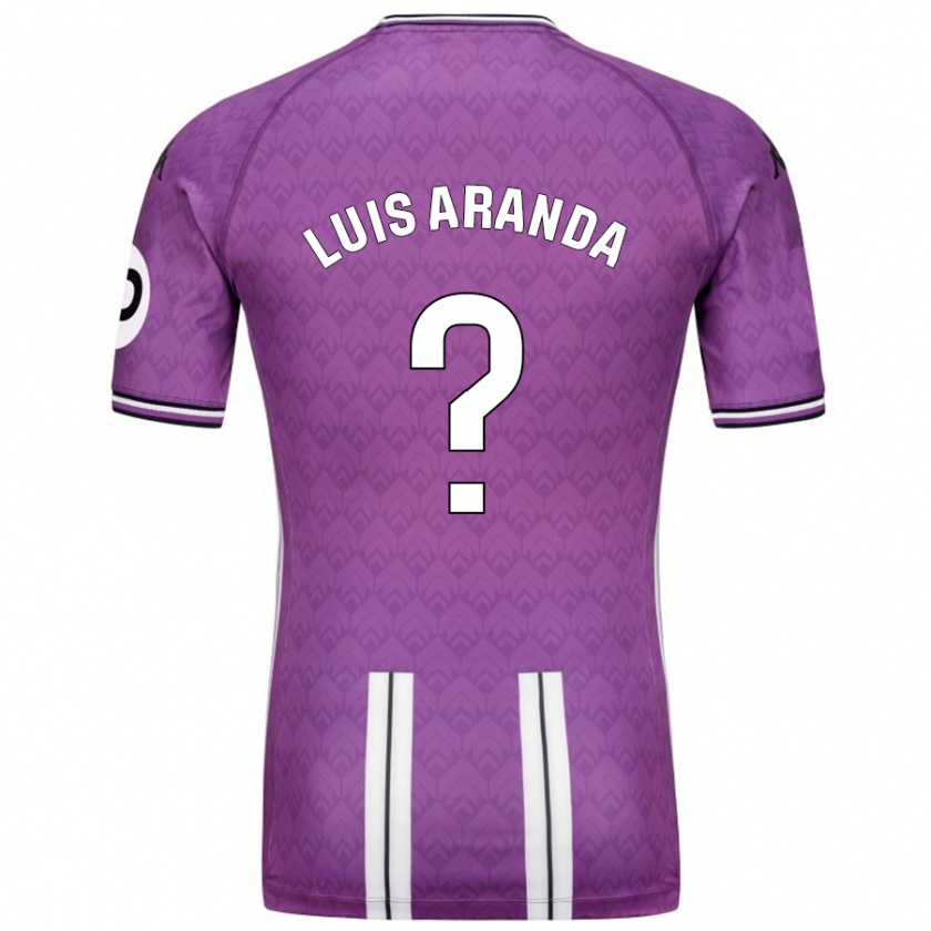 Kandiny Gyermek José Luis Aranda #0 Lila Fehér Hazai Jersey 2024/25 Mez Póló Ing