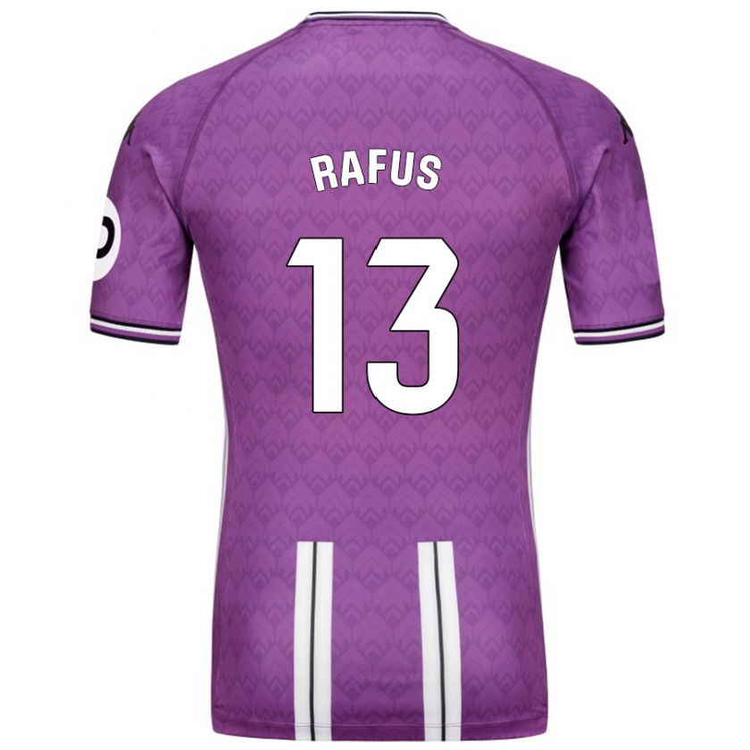 Kandiny Gyermek Arnau Rafús #13 Lila Fehér Hazai Jersey 2024/25 Mez Póló Ing