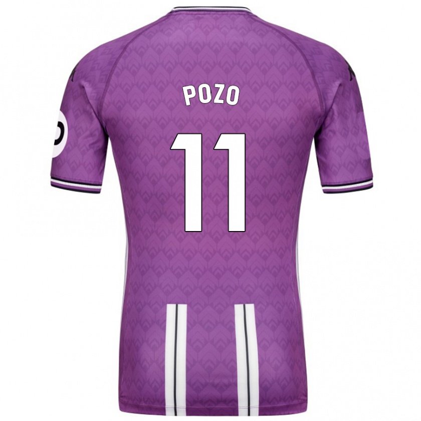 Kandiny Gyermek Manuel Pozo #11 Lila Fehér Hazai Jersey 2024/25 Mez Póló Ing