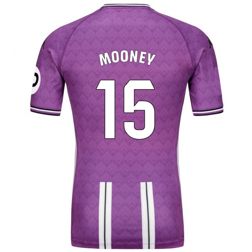 Kandiny Gyermek Fionn Mooney #15 Lila Fehér Hazai Jersey 2024/25 Mez Póló Ing