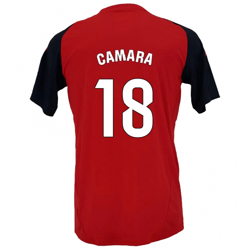 Kandiny Gyermek Aaron Cámara #18 Piros Fekete Hazai Jersey 2024/25 Mez Póló Ing