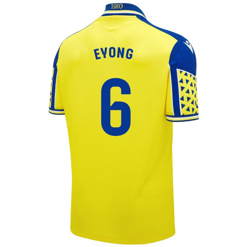 Kandiny Gyermek Etta Eyong #6 Sárga Kék Hazai Jersey 2024/25 Mez Póló Ing