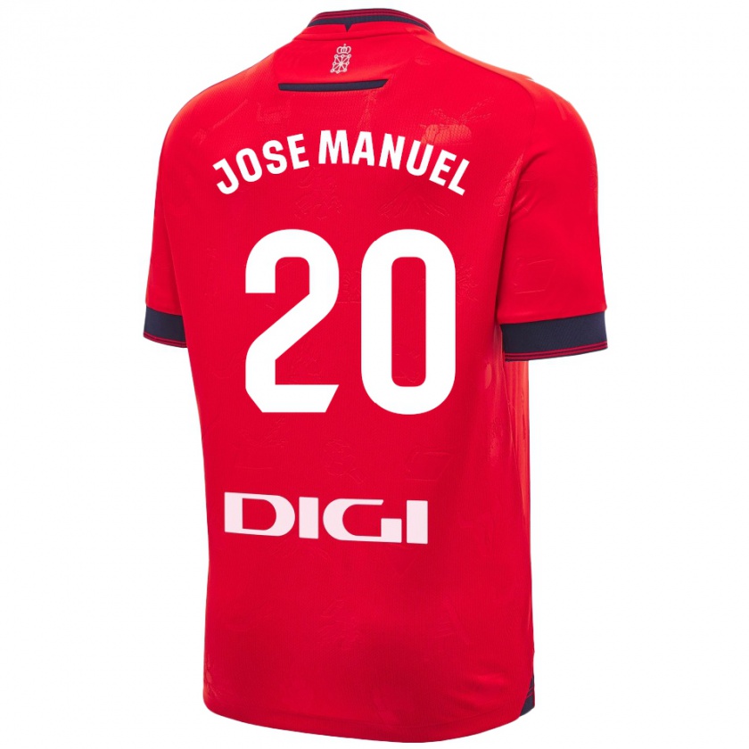 Kandiny Gyermek José Manuel Arnáiz #20 Piros Fehér Hazai Jersey 2024/25 Mez Póló Ing