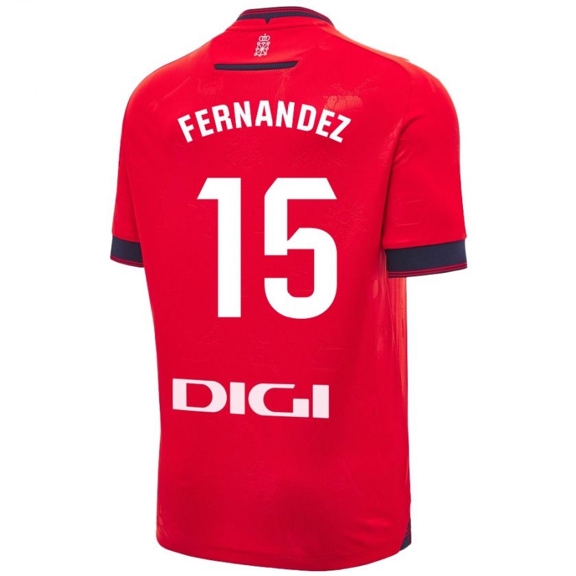 Kandiny Gyermek Leyre Fernández Sánchez #15 Piros Fehér Hazai Jersey 2024/25 Mez Póló Ing