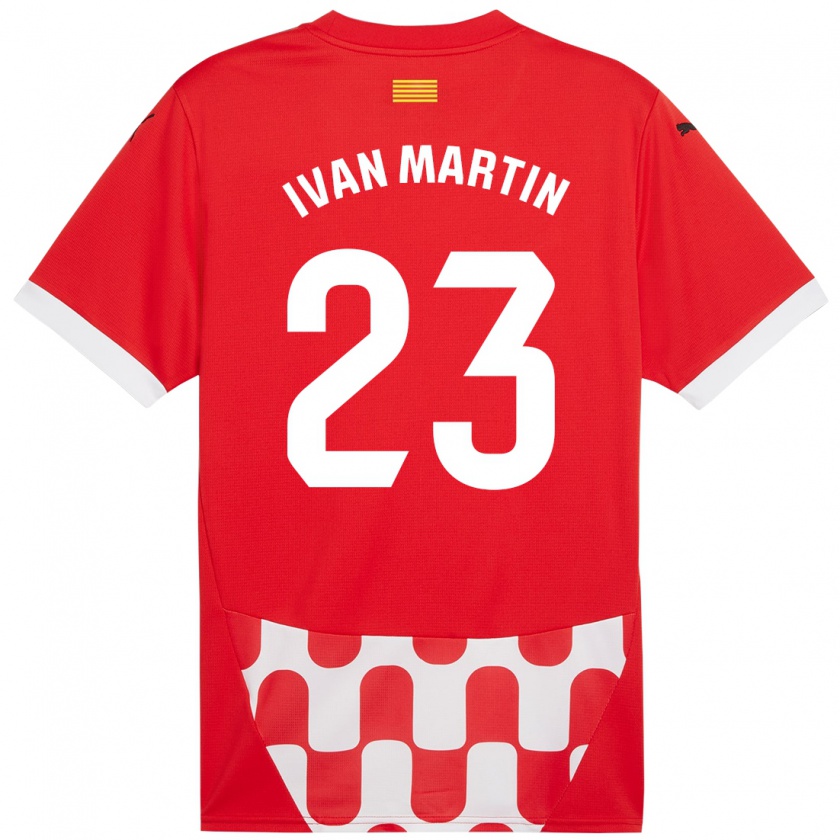 Kandiny Gyermek Iván Martín #23 Piros Fehér Hazai Jersey 2024/25 Mez Póló Ing