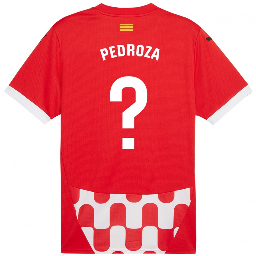 Kandiny Gyermek Gerardo Pedroza #0 Piros Fehér Hazai Jersey 2024/25 Mez Póló Ing