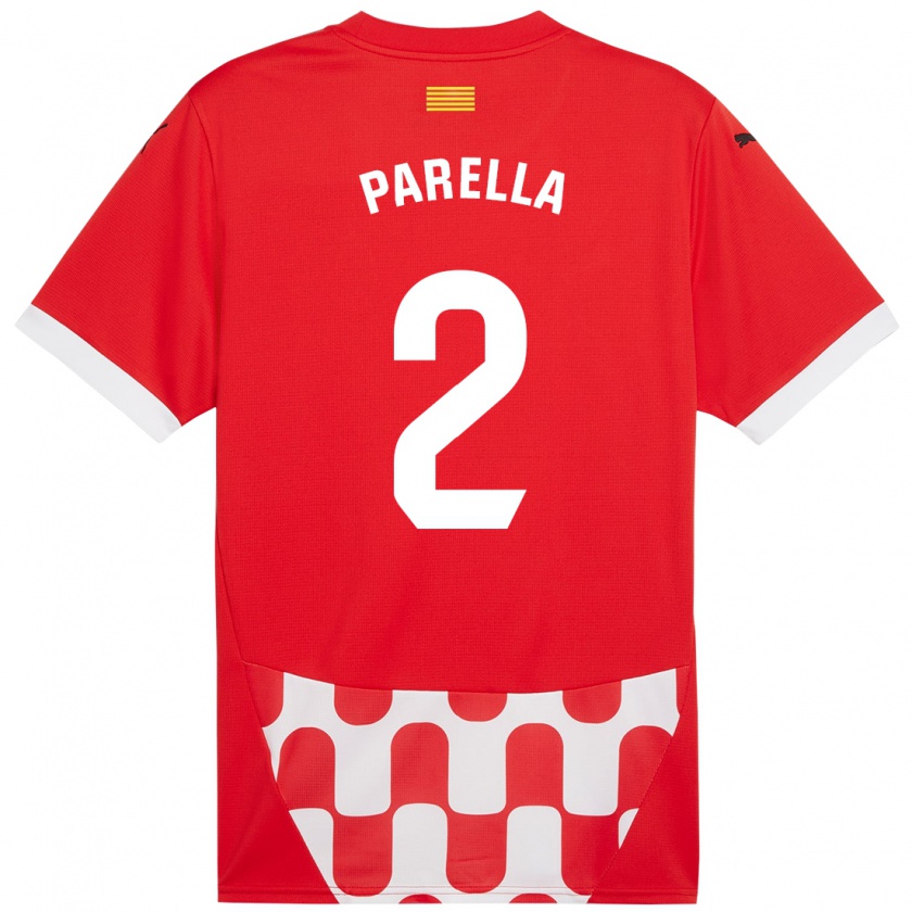 Kandiny Gyermek Virginia Parella #2 Piros Fehér Hazai Jersey 2024/25 Mez Póló Ing